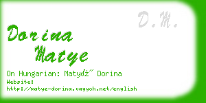 dorina matye business card